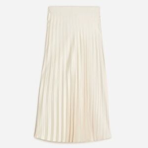 New J.CREW Size XS Gwyneth Pleated Slip Skirt - Natural NA6445 $128